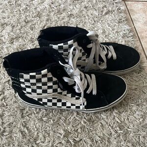 VANS old skool checkerboard high tops Missy size 5